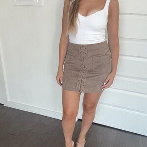 Streetwear Society Taupe Pencil Skirt